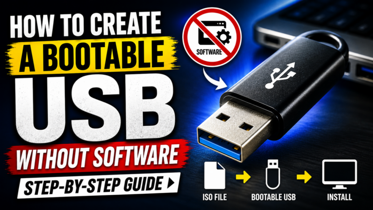How to Create a Bootable USB Without Software Step-by-Step Guide